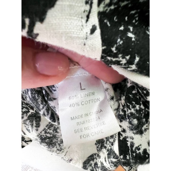 Harve Benard Linen Button Up Shirt Size L EUC - Picture 6 of 6